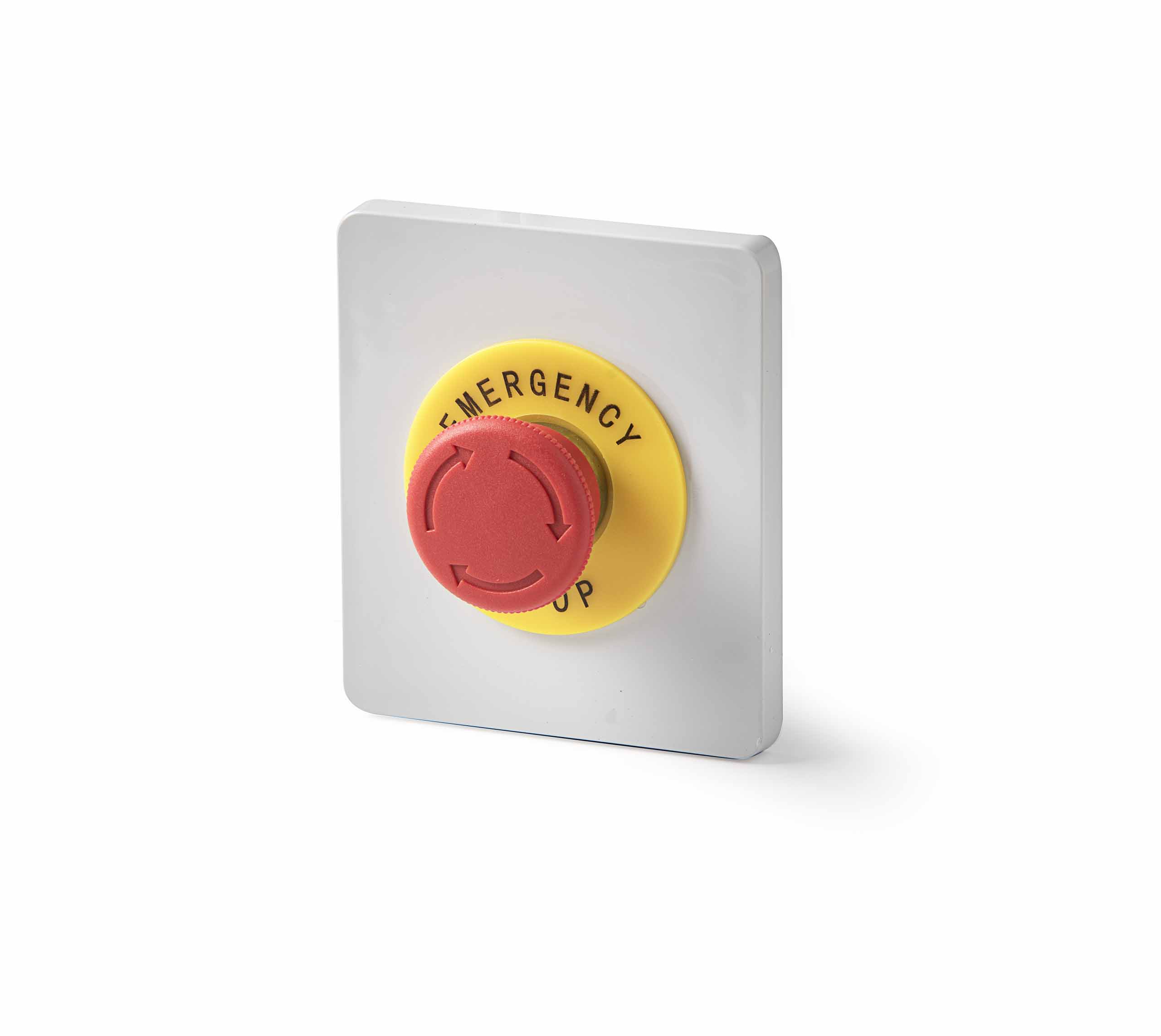 Plate with emergency stop