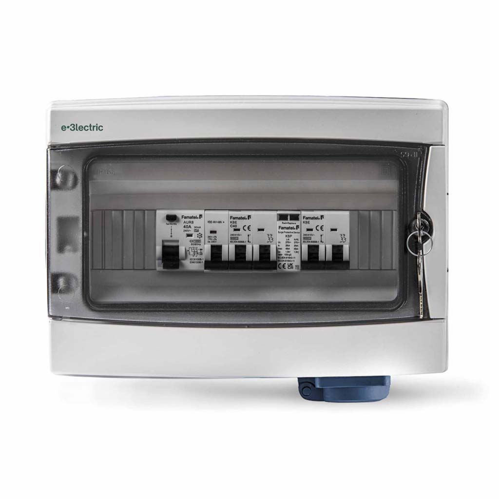 Armario de protección vehículo eléctrico rearmable