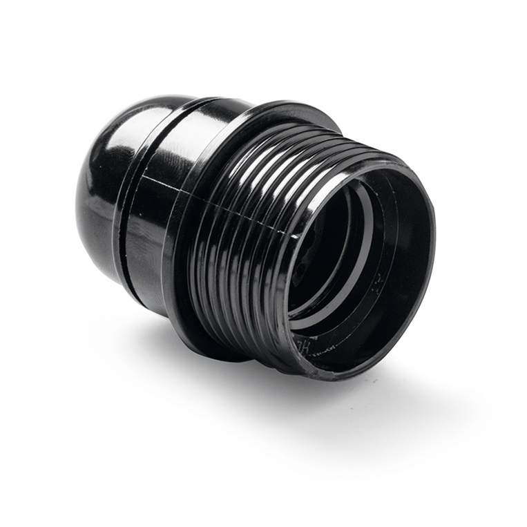 Porta-lâmpadas roscado de baquelite E-27