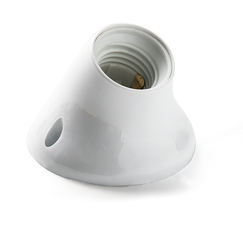 Casquilho curvo do suporte da lâmpada E-27