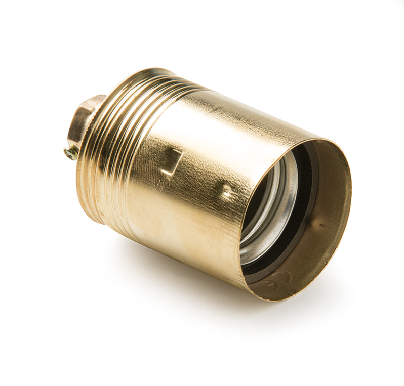 E-27 casquilho metálico liso