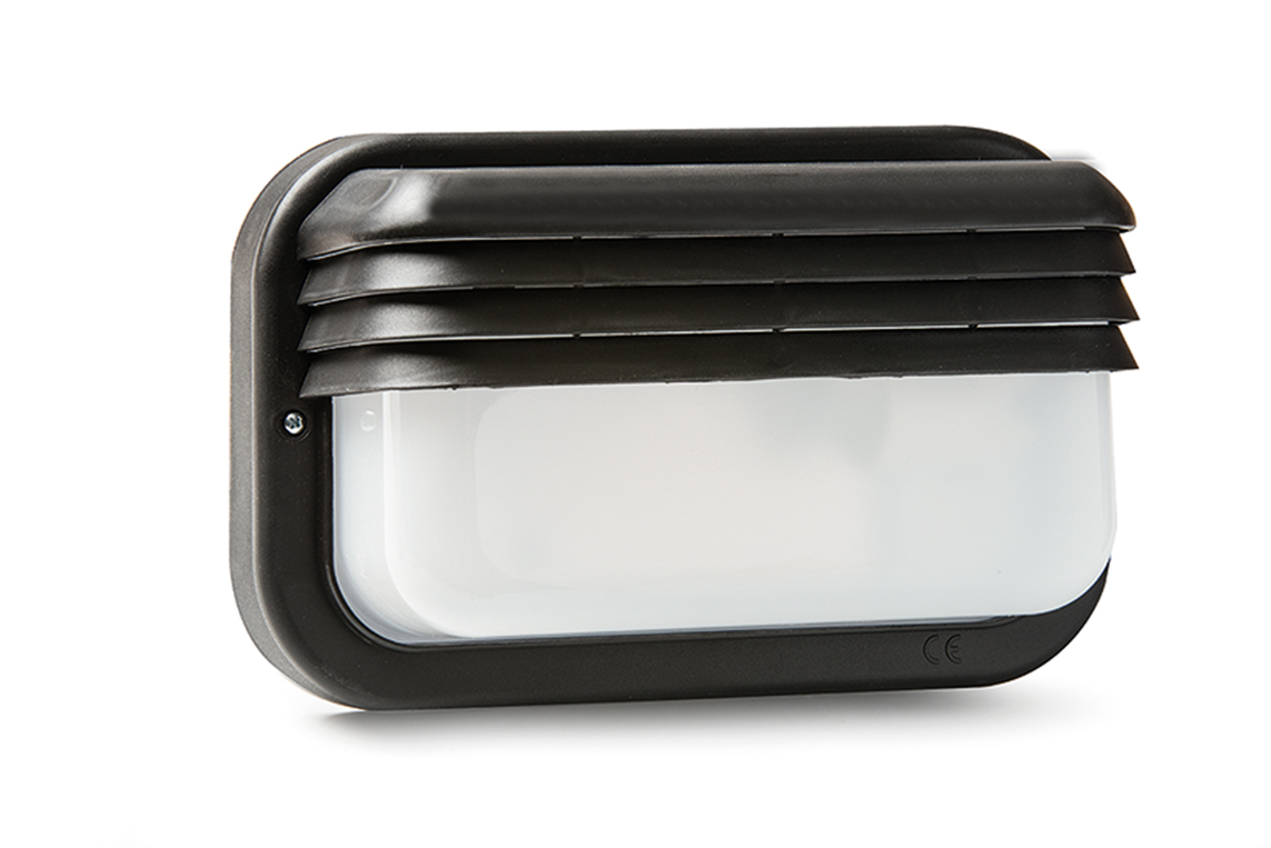 Aplique horizontal IP44 negro