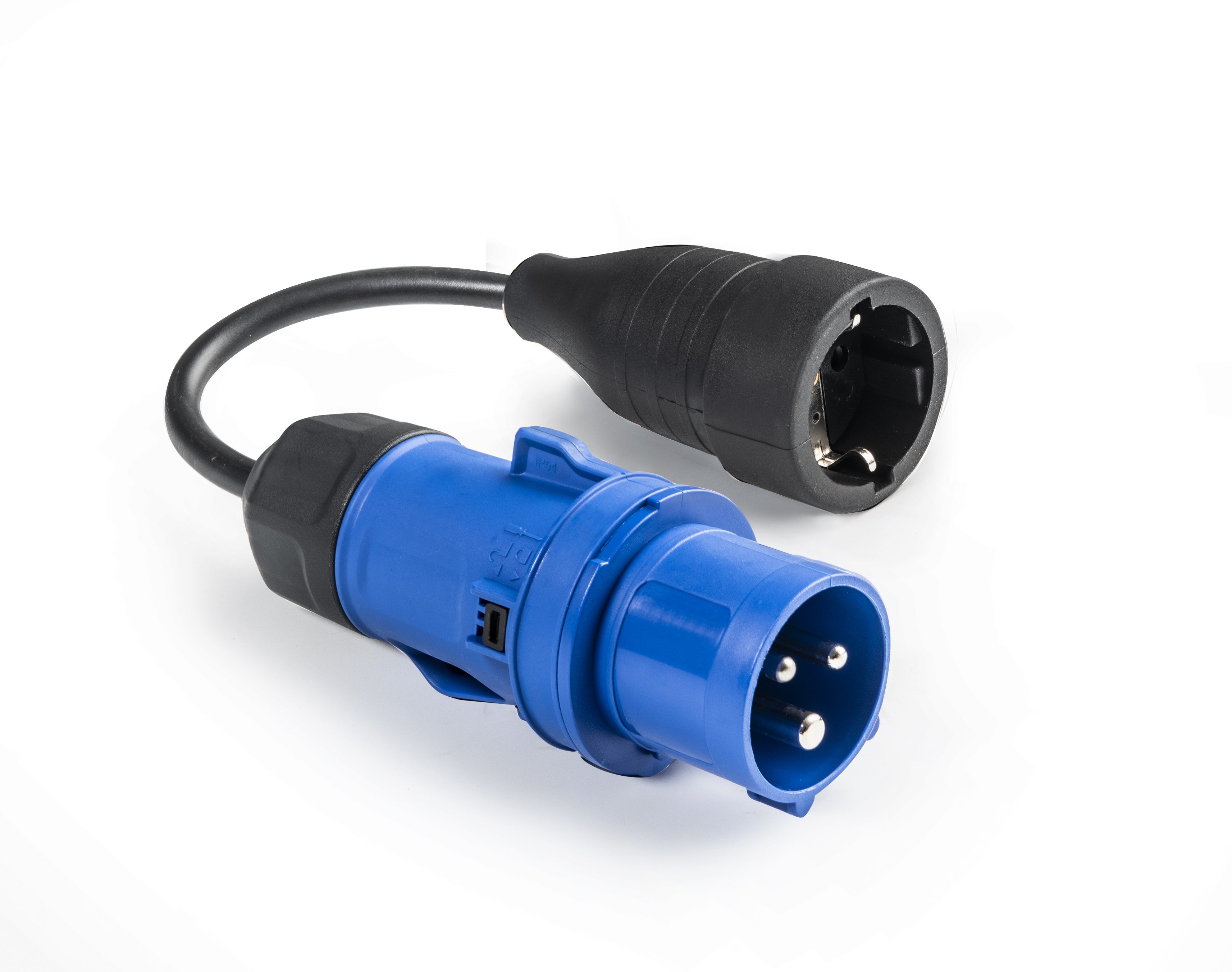 Adaptador de ficha CEE - tomada Schuko + cabo de extensão