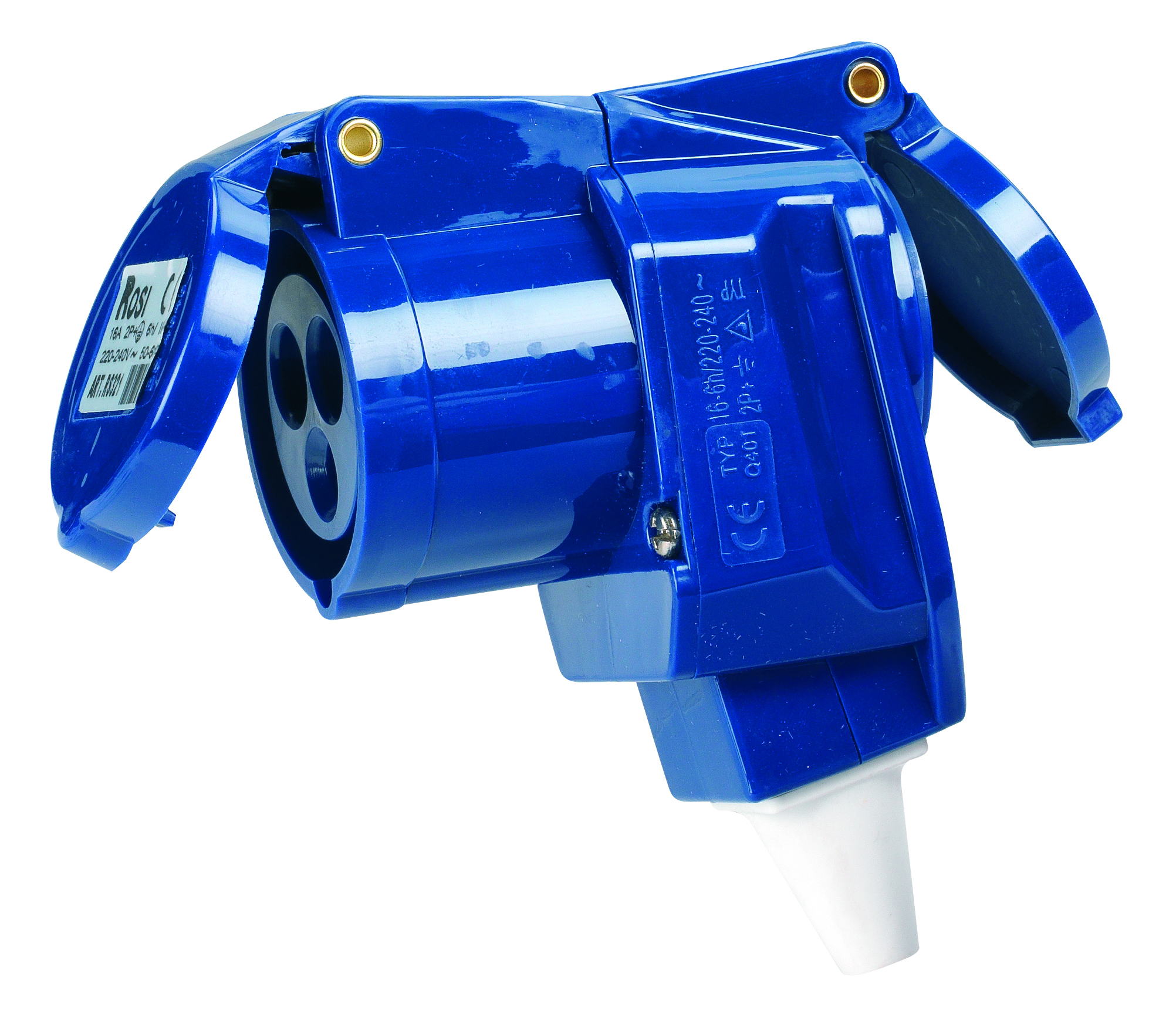 Adaptador tomada industrial + tomada schuko IP44