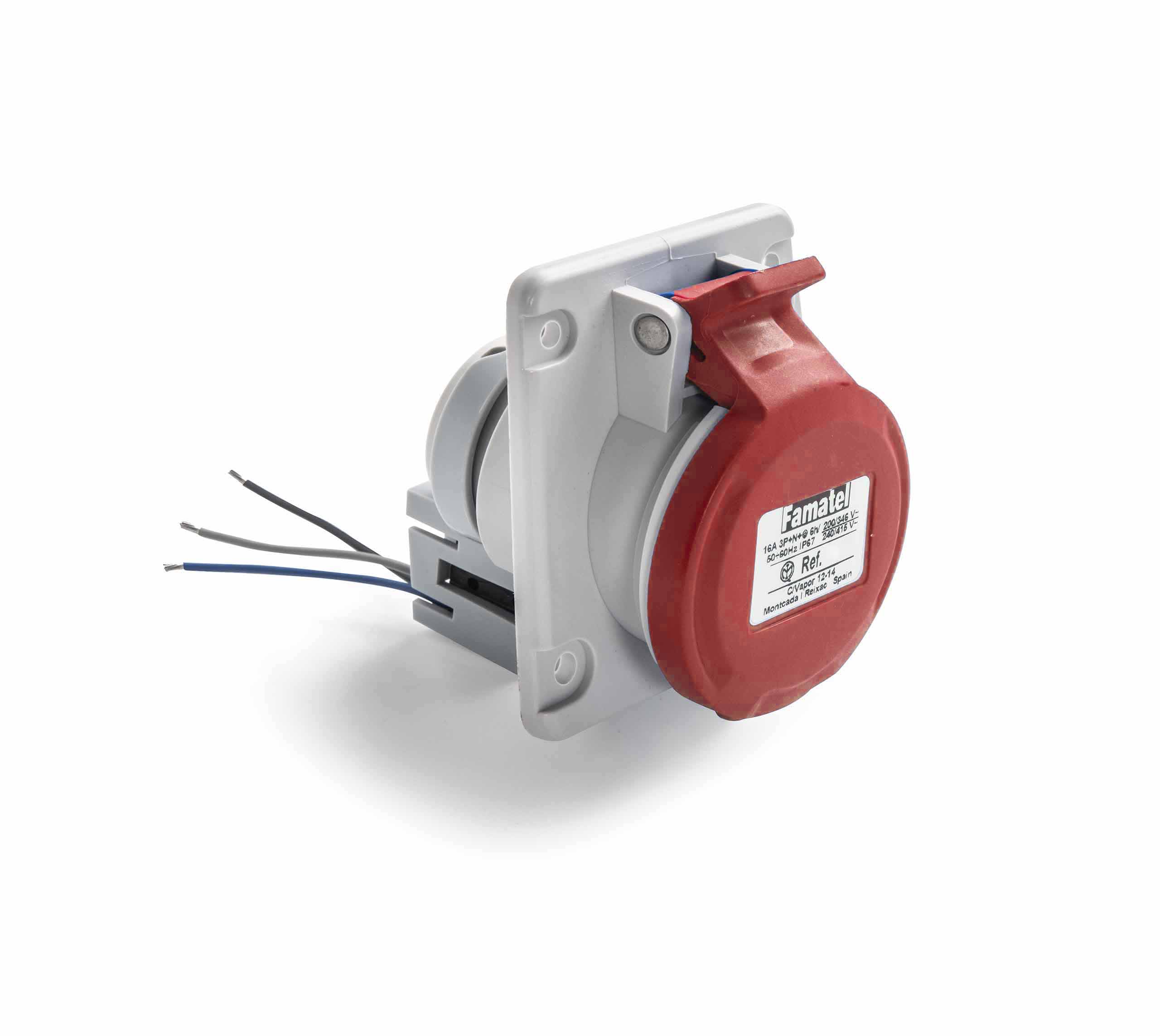 Base de encastrar inclinada a 10º com micro-interrutor IP44-54
