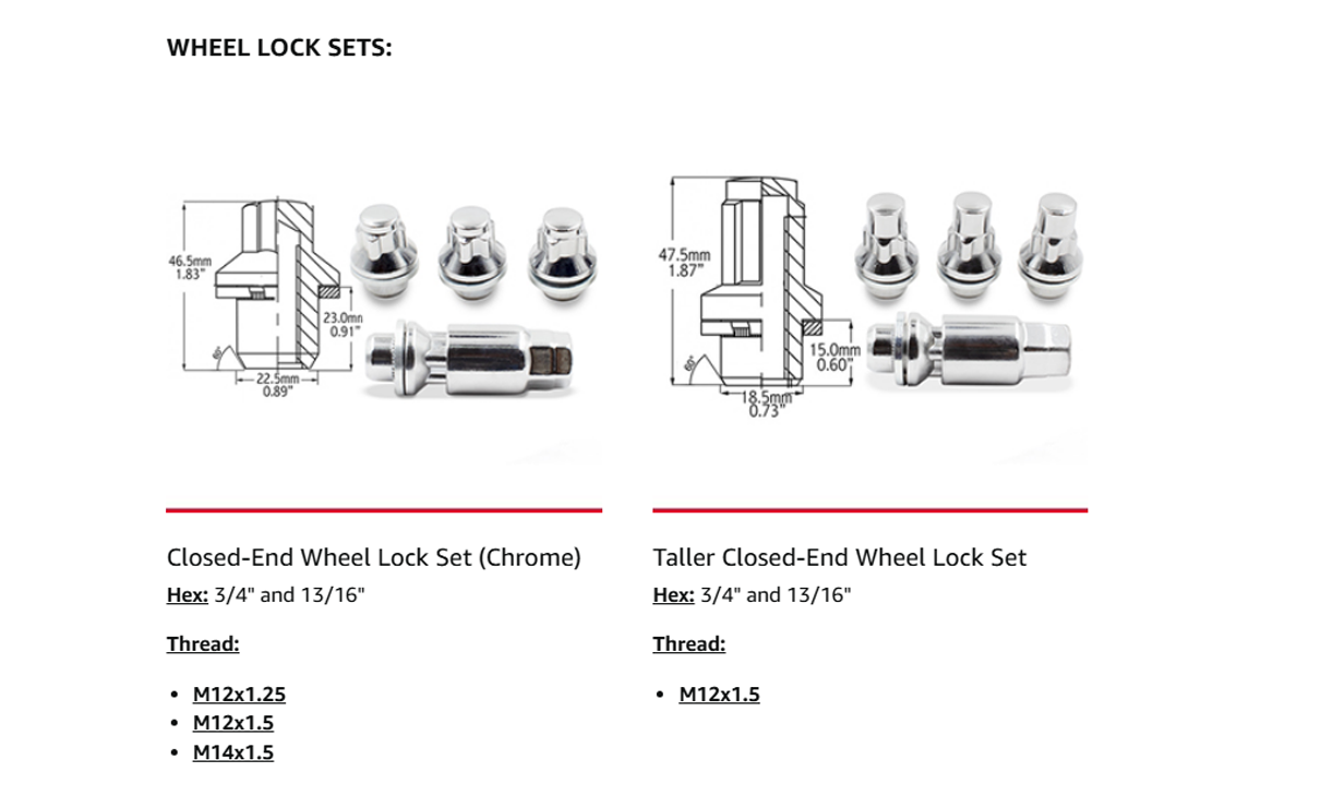ESPlus Toyota Wheel Lock Set | 4 Chrome Lugs + Key M14x1.5 Fits Land Cruiser Sequoia Tundra
