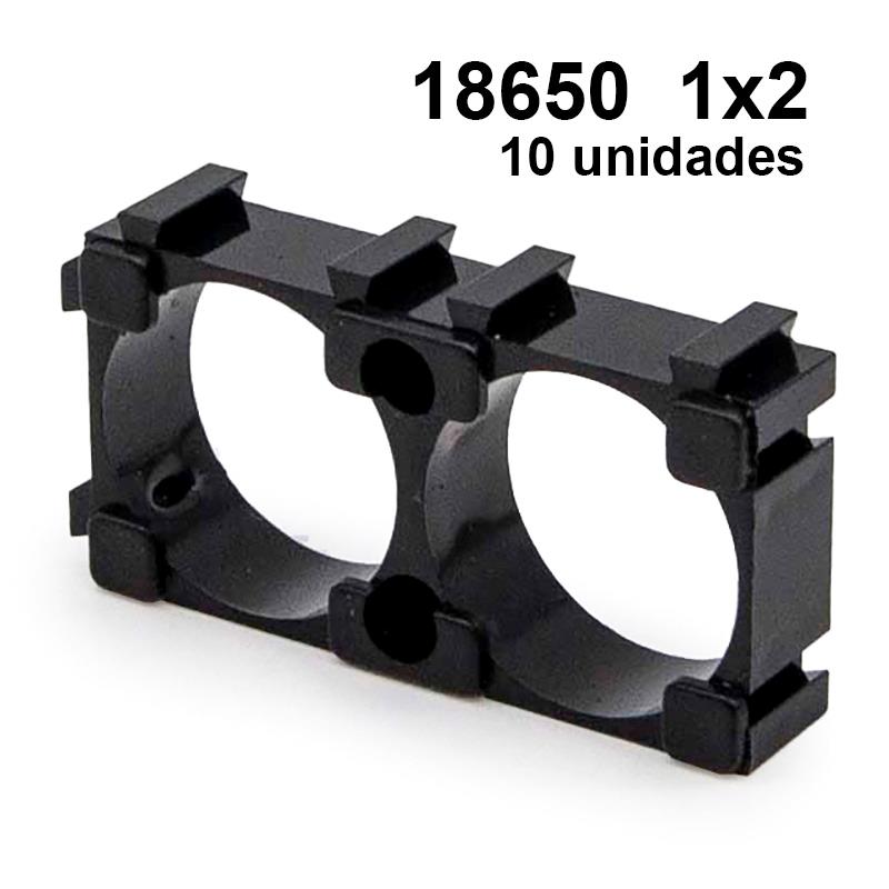 Soporte baterías 18650 1x2 - 10 uds