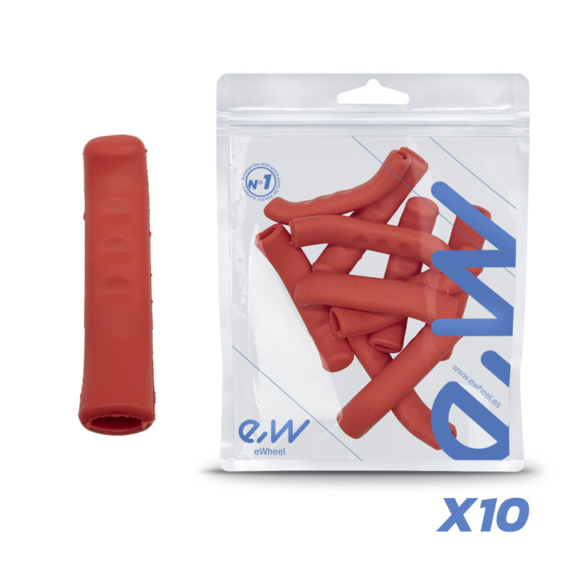 Embellecedor de silicona para maneta freno rojo - 10uds