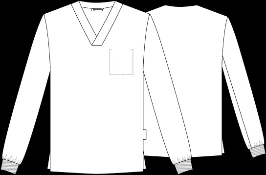 BLUSA SANITARIO UNISEX PICO M/L PUÑO ACRILICO 