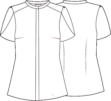 BLUSA MUJER BOTON OCULTO M/C LINA