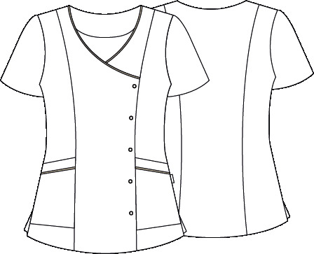 BLUSA MUJER BOTON PRESION M/C AINA