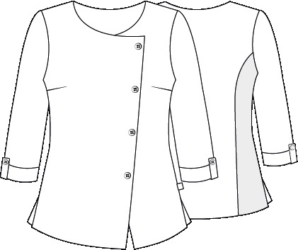 BLUSA MUJER BOTON VISTO 3/4 LAIA