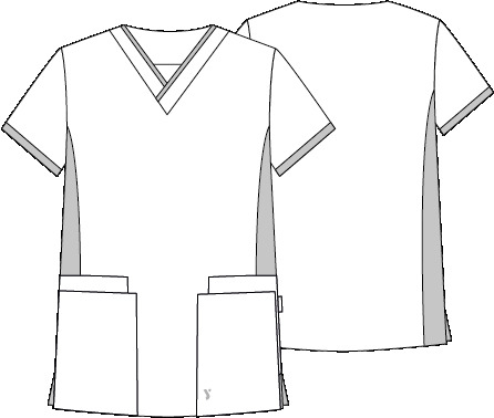 BLUSA HOMBRE ESCOTE PICO COMBINADA M/C GAEL