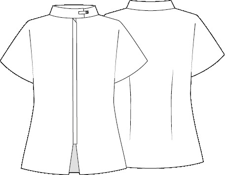 BLUSA DONNA APERTA ZIP MANICHE CORTE MUSA