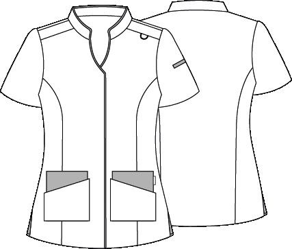 BLUSA MUJER ABIERTA CUELLO MAO M/C YLENA