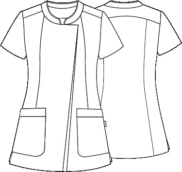 BLUSA MUJER ABIERTA CUELLO MAO M/C JUDIT