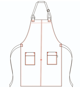 AVENTAL COM PEITO CHOCOLATE ALÇA 2 CORES 82X72 CM
