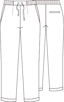 WOMEN'S TRIUSERS WITH TURNED UP HEM
