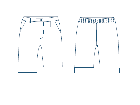 BERMUDA MEZZO ELASTICO E ZIP

