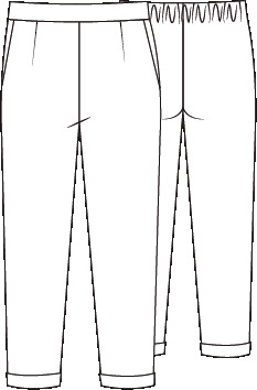 CALÇA MULHER BIELÁSTICO BAIXO VOLTADO
