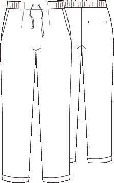 CALÇA MULHER TERMINAIS BAIXO VOLTADO
