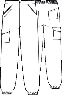 PANTALON UNISEXE AVEC FERMETURE ÉCLAIR SATIN COTON