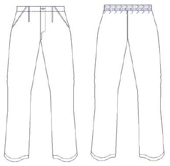 PANTALONE VICHY 50/50 PASSANTI PER CINTURA
