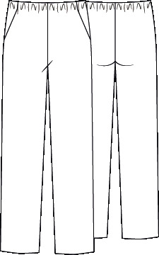 PANTALONE SANITARIO TWILL COLORI BASICI TASCHE. ELASTICO INTERO
