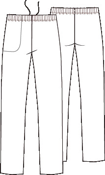 TROUSERS ELASTIC BAND+INNER DRAWSTRING TWILL