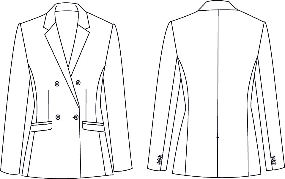 WOMEN'S DOUBLE BREASTED BLAZER WELSH