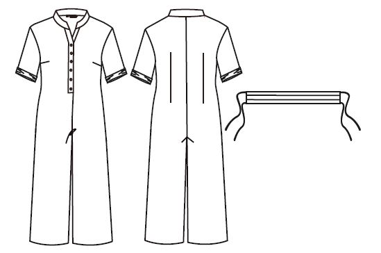 WOMEN'S SHORT SLEEVE CHEESECLOTH JUMPSUIT

