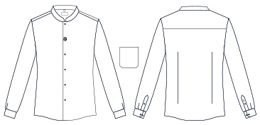 MEN'S SLIM FIT ELASTANE SHIRT W/MAO M/L
