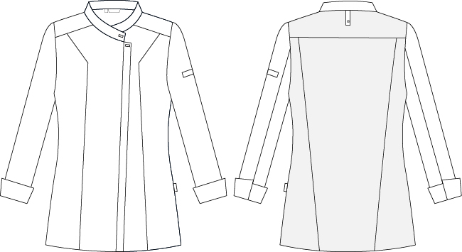 VESTE DE CUISINE FEMME TISSÉE