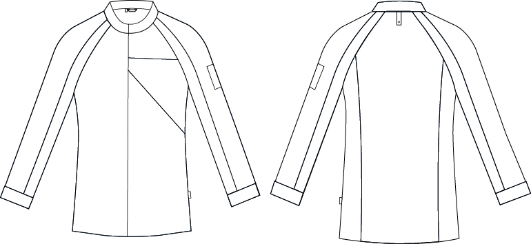 CHAQUETA COCINA UNISEX MANGA RANGLAN RUBIO
