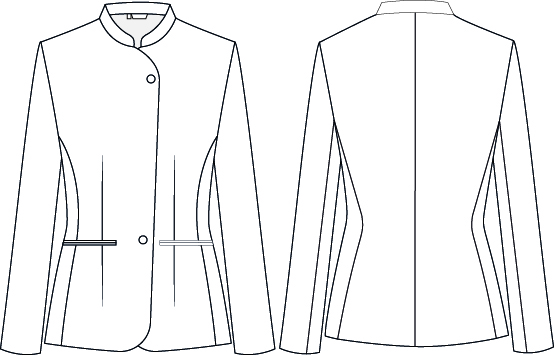 CHAQUETA MUJER CUELLO MAO CAMPOS