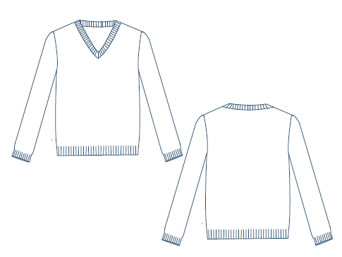 GILET ENFANT COL V  
