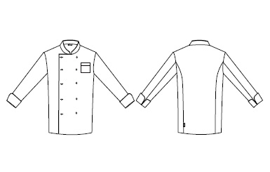 CHAQUETA COCINA UNISEX COMBI VIVO COLORES M/L