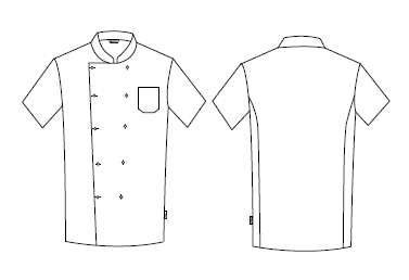 GIACCA CUCINA UNISEX  BIANCA MANICHE CORTE