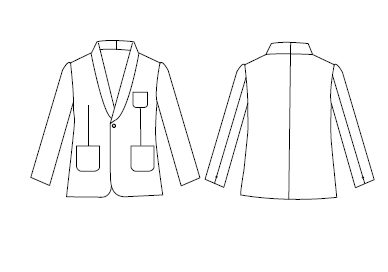 CHAQUETILLA SMOKING 1 BOTON BLANCA