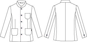 JACKET MAN GRANDAD COLLAR WHITE
