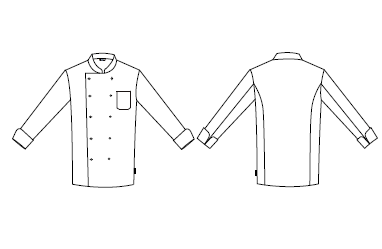 GIACCA CUCINA UNISEX FLORENCIA MANICHE LUNGHE