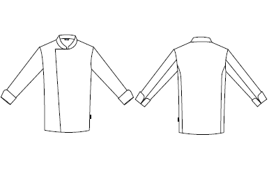 CHAQUETA COCINA UNISEX M/L VELCRO