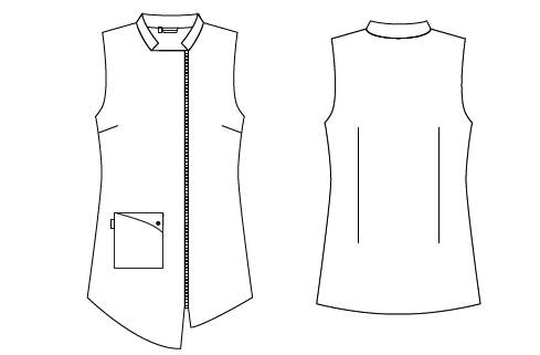 BLUSA SENZA MANICHE PEKIN 
