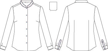 BLUSA DONNA COLLO ALLA COREANA MANICHE LUNGHE POP. 

