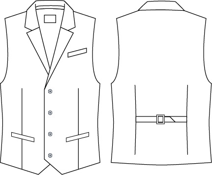 WAISTCOAT MAN CHEVIOT
