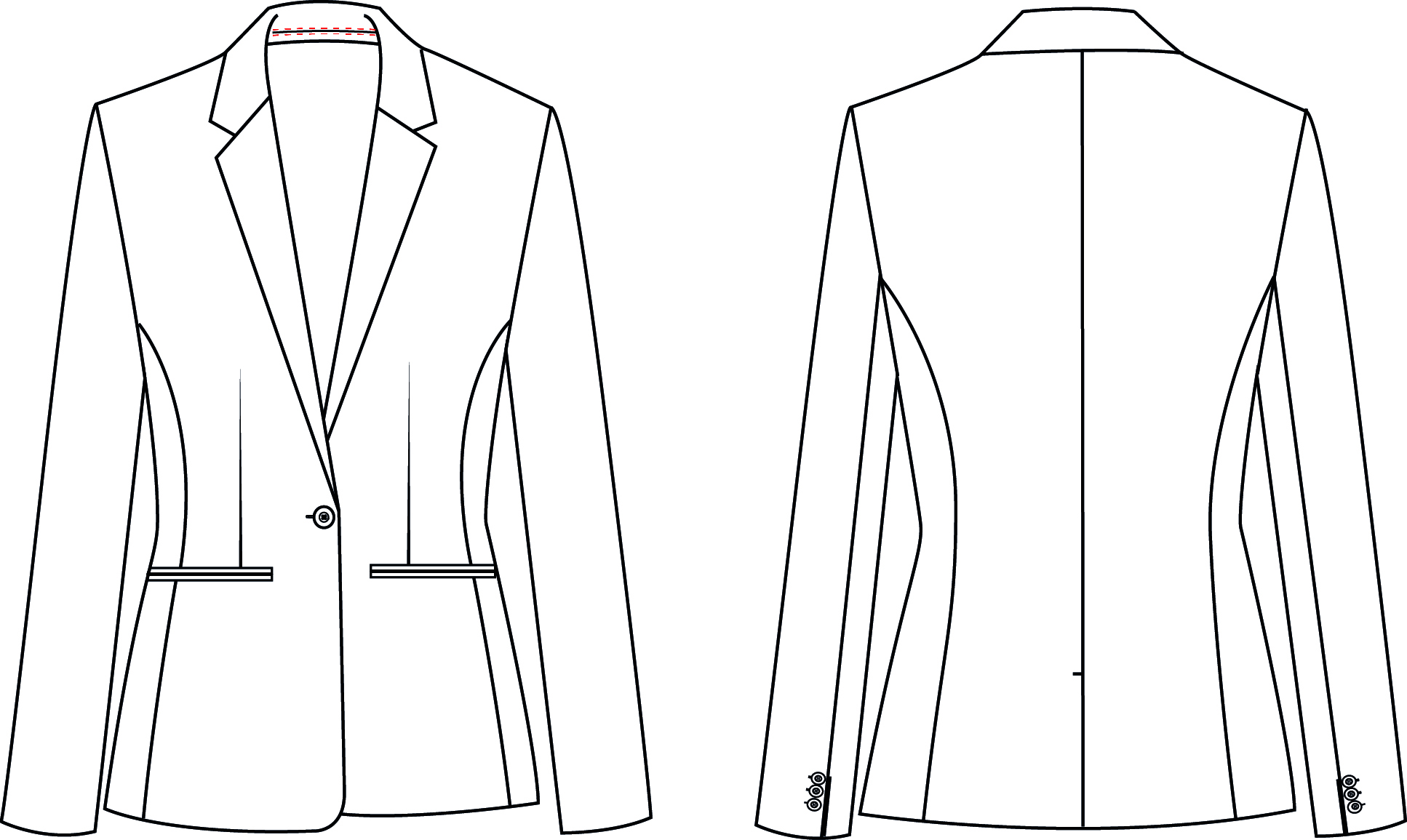 AMERICANA MUJER 1 BOTON X.LINEN