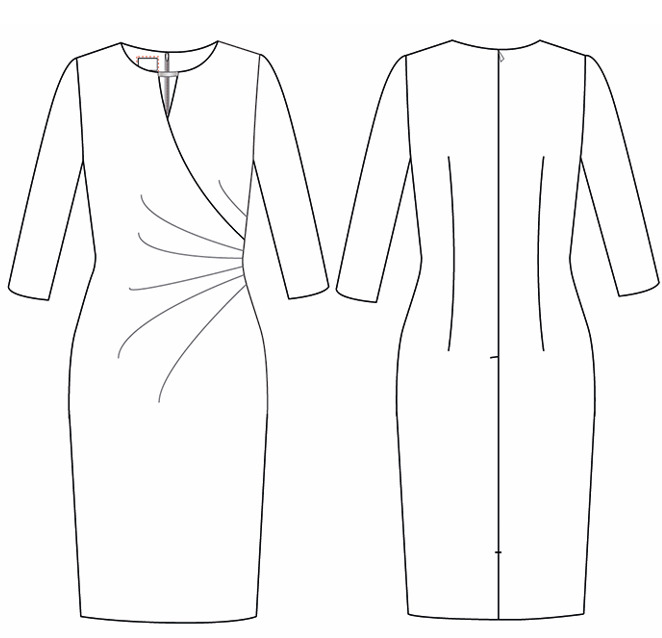 VESTIDO DRAPEADO TRIVIAL