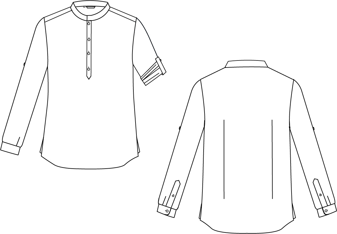 SHIRT MAN LINEN/COTTON MAO COLLAR TIWI
