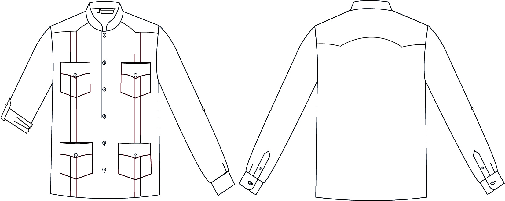 GUAYABERA MAN MAO COLLAR BORNEO
