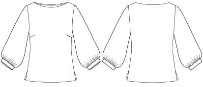 WOMEN'S ROSANNA FRILL SLEEVE BLOUSE
